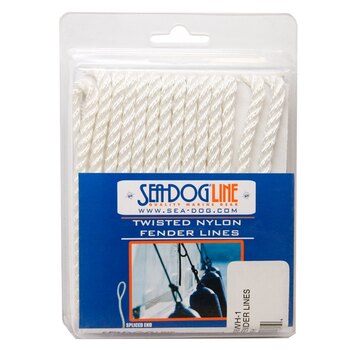 Ligne de quai en nylon torsadé SEA DOG 10' 3/8 ? Nylon Torsadé Blanc