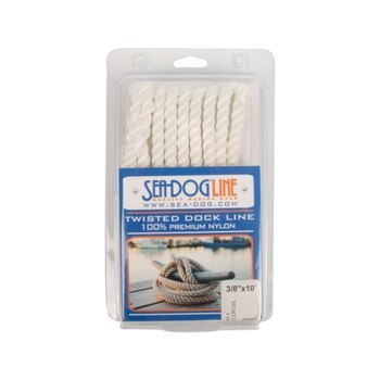 Kimpex 3 Strand Twisted Dock Line 25' 3/8? Nylon 3 Strand Twisted Black