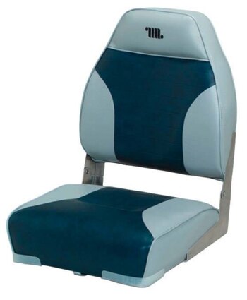 WISE – siège de bateau pliable économique, couleur unie bleue