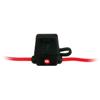 CHIEN DE MER ATO/ATC Style Inline Fuse Holder Black with red wire