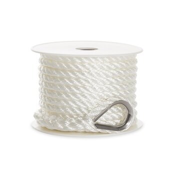 Kimpex Ligne de quai torsadée à 3 brins 15' 3/8 ? Nylon 3 brins torsadés blanc