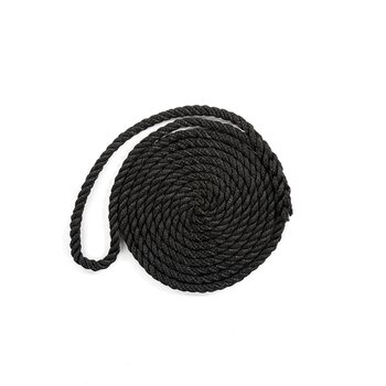 Kimpex 3 Strand Twisted Dock Line 25' 3/8? Nylon 3 Strand Twisted Black