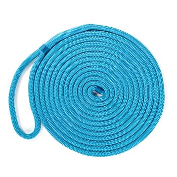 Ligne de quai Kimpex double tressée 35' 5/8? Nylon Double Tressé Bleu