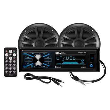 Boss Audio Kit Récepteur Audio avec Haut-Parleur Noir Marine 2 180 W