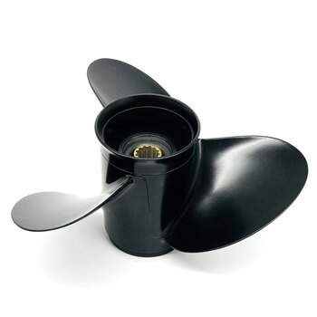 Kimpex Propeller Fits Tohatsu, Fits Nissan Aluminum 12″ Black 11.4″ 35 50 HP 13