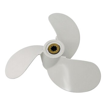 Kimpex Propeller Fits Yamaha Aluminum 6 1/2″ White 9 3/4″ 6 8 HP Pin