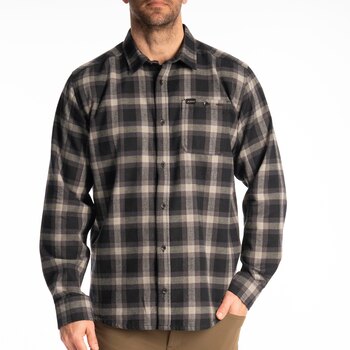 Alderson Midweight Flannel Shirt SM Black Asphalt