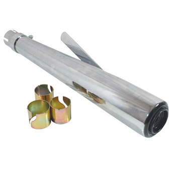 TAPERED SHORTY MUFFLER CHROME