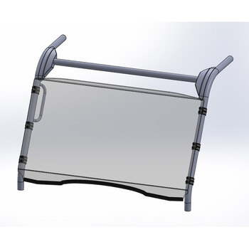 REAR WINDSHIELD KAWASAKI MULE 700 19 22