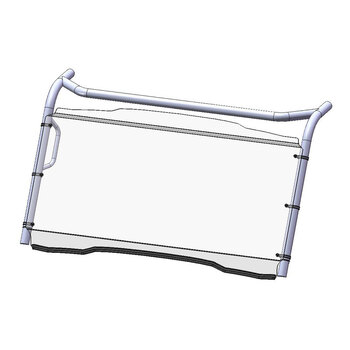 UTV FRONT WINDSHIELD KAWASAKI BLK MULE 600 610