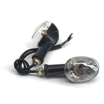 FLASHERS BLACK (2) / AMBER LENS 12VOLT WITH NUT