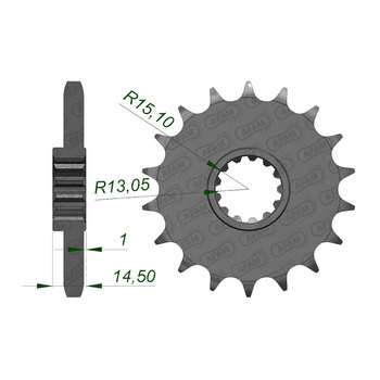 FRONT SPROCKET HON VFR800 (14 15) 20618 16