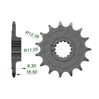 FRONT SPROCKET HON VFR800 (14 15) 20618 16