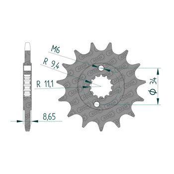 REAR SPROCKET KTM DUKE 390 (2015) 71202 42