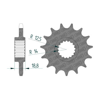 FR. SPROCKET APRILIA 750 SHIVER 16T (37600 16).