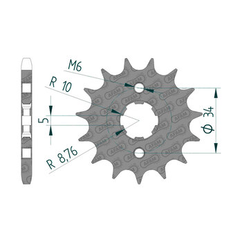 AFAM FR 14T 520 RACING YA.1000 R1.