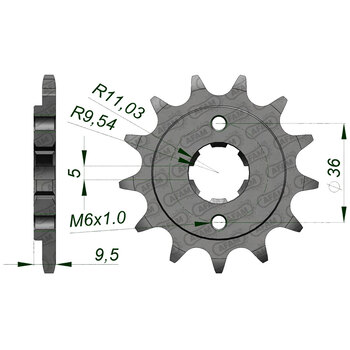 TRX250R 86 88/TRX300/400EX 93 04 39T (JTR 1350)