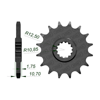 FR.SPR.ZX 10 04 06 GSXR600 97 06 525 16T.