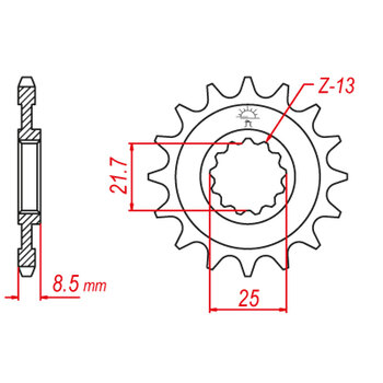 FRONT SPROCKET DUC MONSTER 821 (14 15) 52619 15