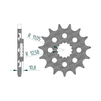 AFAM FR.15T 525P DR650S 96 05 22602 (P2069).