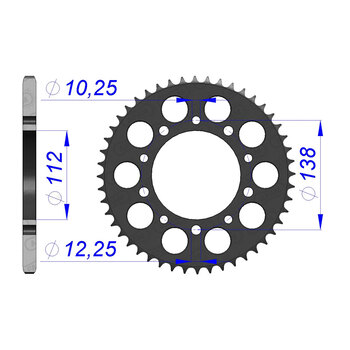 AFAM FR 45T 520 ALLOY CBR600/900/R6 11509H (P4384)