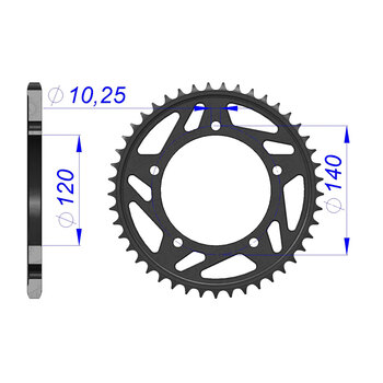 AFAM FR 45T 520 ALLOY CBR600/900/R6 11509H (P4384)