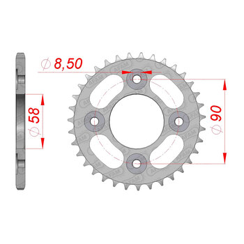 REAR SPROCKET HON CRF125F (14 15) 10110 49