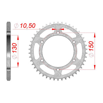 REAR SPROCKET YAM R1 (98 14) 12813 47