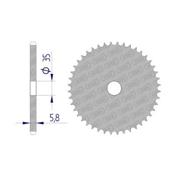 SPR.BLUE ALLOY 50T 520 SELF CLEAN YAMAHA.