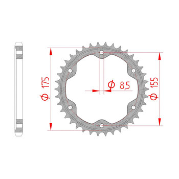 SPR.RR.KTM 38T (JTR 881)