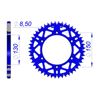 SPR.BLUE ALLOY 50T 520 SELF CLEAN YAMAHA.