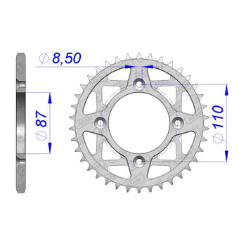 SPR.RR.APRILIA 750 SHIVER 42T(35802 42).