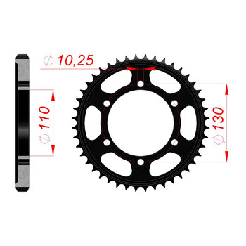 REAR SPROCKET YAM R1 (98 14) 12813 47