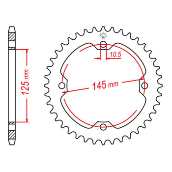 SPR.RR.KTM ATV 37T (71305 37).