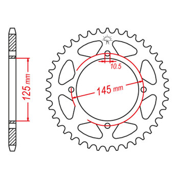 AFAM RR.40T 520P YFZ450SYFM700R 04 09 12407 40T