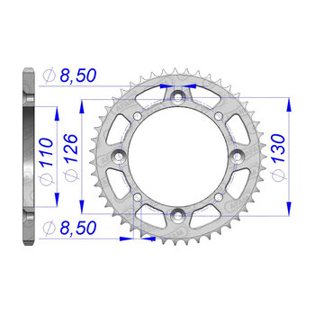 REAR SPROCKET YAM R1 (98 14) 12813 47