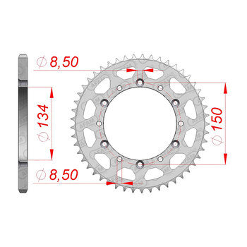 SPR.RR.KX125/250/500/RMZ250 04 49T (17206 49).