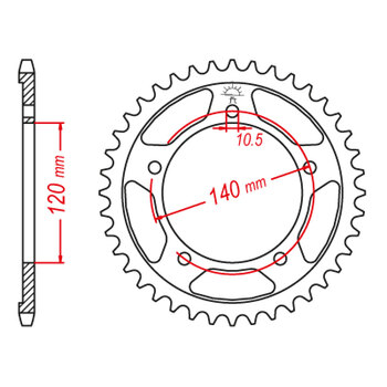 SP.RR.46T 525P 6H GSXR600/750 ETC. 14507 46T