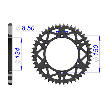 SPR.RR.KX125/250/500/RMZ250 04 49T (17206 49).
