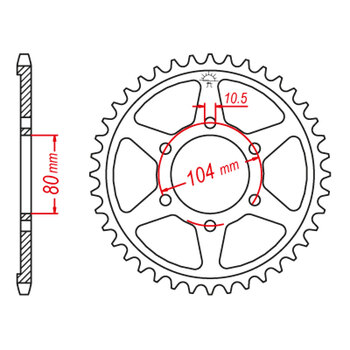 AFAM RR.41T 530P 1418 ZX/ZXR12 ETC.. 16604 41T