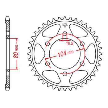 SP.RR.46T 525P 6H GSXR600/750 ETC. 14507 46T