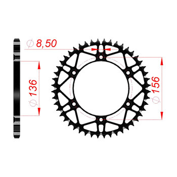 AFAM SPROCKET SLK YAMAHA MODELS 49T