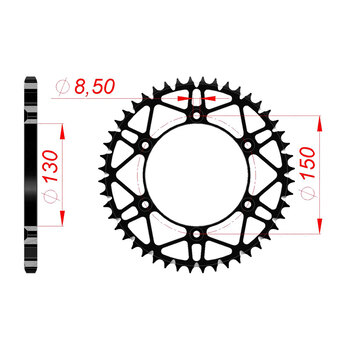 AFAM SPROCKET SLK YAMAHA MODELS 49T