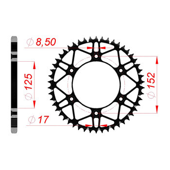 AFAM SPROCKET SLK YAMAHA MODELS 49T