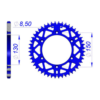 SPR.BLUE ALLOY 50T 520 SELF CLEAN YAMAHA.