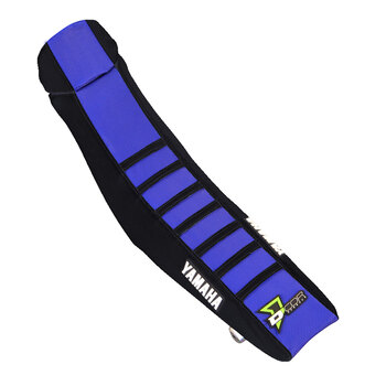 SEAT COVER BLU/BLK BLUE RIBS YZ125/250
