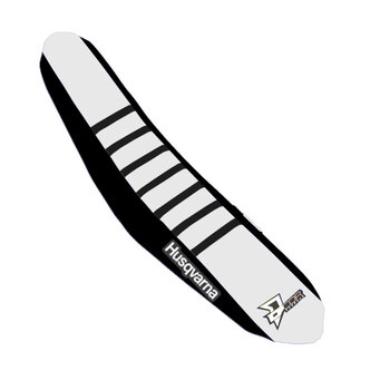 SEAT COVER BLK/WHT BLK RIBS TC/FC125 450 2019