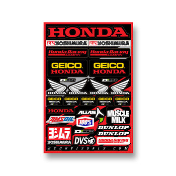 DECAL SHEET 12MIL GEICO HONDA HRC