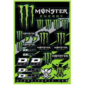 DECAL SHEET 12MM TEAM MONSTER KAWASAKI