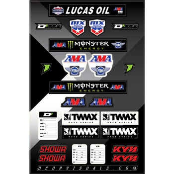 DECAL SHEET 12MIL GEICO HONDA HRC